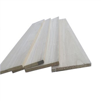 Panel Terpaku Tepi Papan Kayu Solid Paulownia